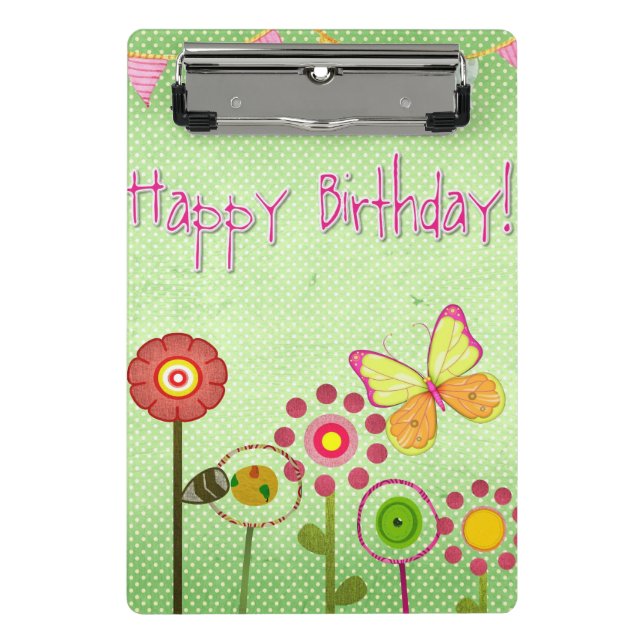 Happy Birthday Mini Clipboard (Front)