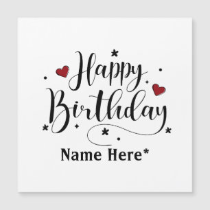 Happy Birthday Minimalist Calligraphy Cards