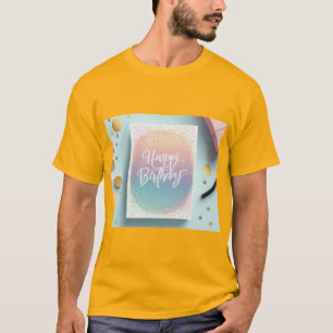 Happy Birthday Minimalist Chic Style T-Shirt