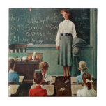 Happy Birthday, Miss Jones by Norman Rockwell Tile<br><div class="desc">Happy Birthday,  Miss Jones by Norman Rockwell | March 17,  1956</div>