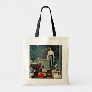 Happy Birthday, Miss Jones by Norman Rockwell Tote Bag