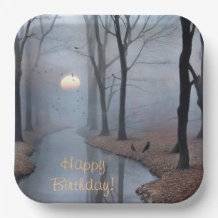Happy Birthday Misty Morning Paper Plate