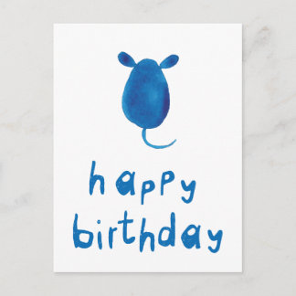Happy Birthday mit Maus Postcard