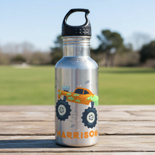 Happy Birthday Modern Monster Car Trucks Name 532 Ml Water Bottle