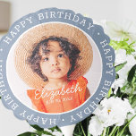 Happy Birthday Modern Preppy Custom Photo Balloon<br><div class="desc">This simple and modern design is composed of serif typography and add a custom photo."Happy Birthday" encircles the custom photo.</div>