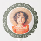 Happy Birthday Modern Preppy Custom Photo Balloon