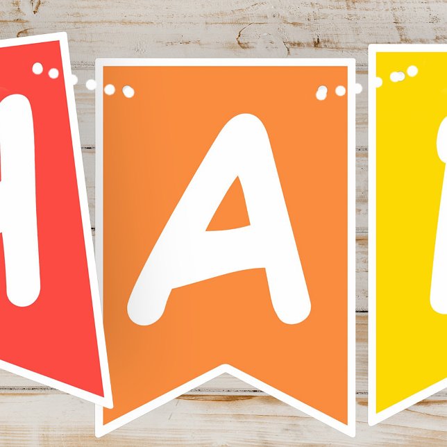 Happy Birthday Modern Simple Cool Photos Bunting (Creator Uploaded)