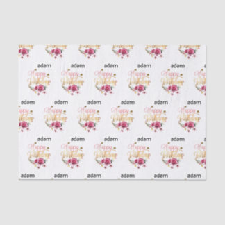 happy birthday modern tissue paper