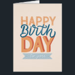 Happy birthday. Modern typography lettering friend<br><div class="desc">Modern typography lettering card "Happy birthday to you" for friends for any age.</div>
