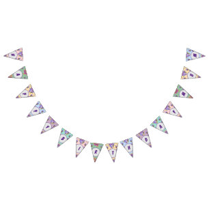 Happy Birthday Mom Flowers Floral Party Bunting Bunting