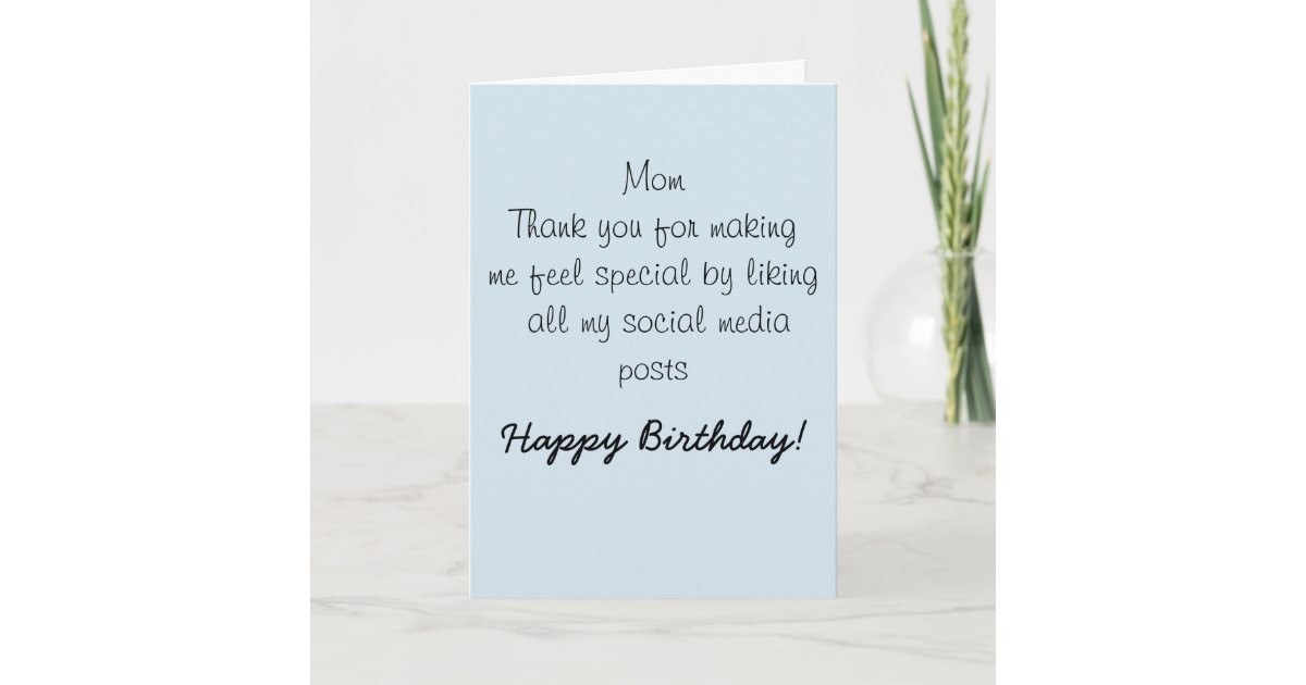 Happy Birthday Mom Mother Humor Funny Card | Zazzle.co.uk