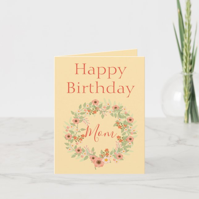 Happy Birthday Mom Photo Inside Card (Front)