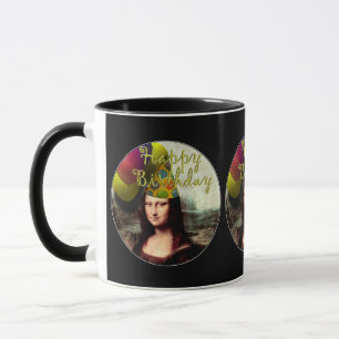 Happy Birthday Mona Lisa Mug