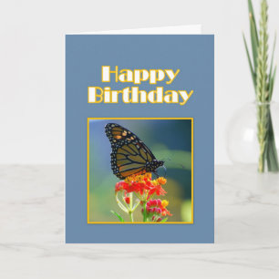 Happy Birthday Monarch Butterfly Card