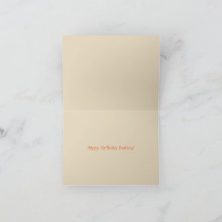 Happy Birthday Monkey! Card