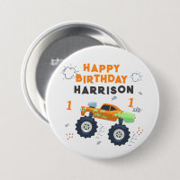 Happy Birthday Monster Car Trucks Name