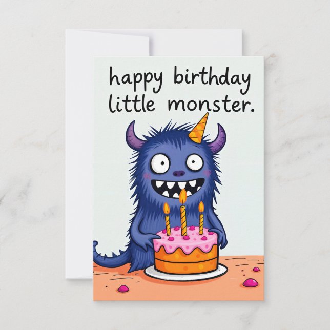 Happy birthday monster card (Front)
