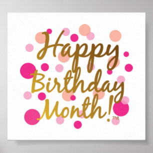 Happy Birthday Month Poster