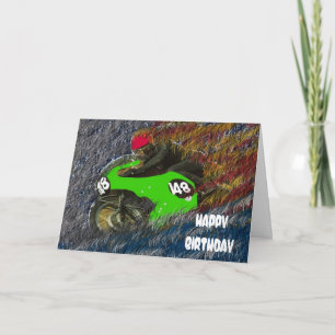HAPPY BIRTHDAY MOTORCYCLE MOTO CARD