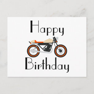 Happy Birthday Motorcycle Postcard