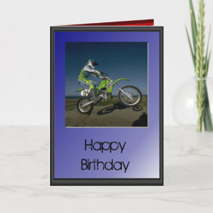Happy Birthday - Motorcycle rider Card