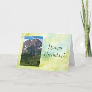 Happy Birthday Mountain Peak Card