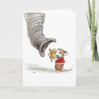Happy Birthday Mouse and Elephant Card