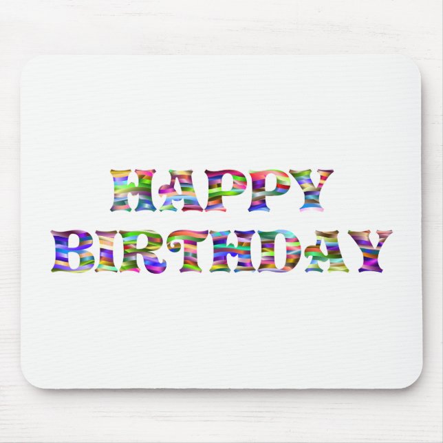 Happy Birthday Mouse Mat (Front)