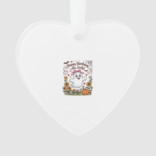 Happy Birthday Ms Emily Halloween Ghost Pumpkin Su Ornament