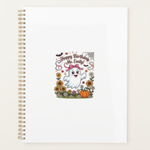 Happy Birthday Ms Emily Halloween Ghost Pumpkin Su Planner