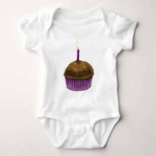 Happy Birthday Muffin Baby Bodysuit