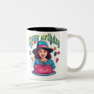 Happy Birthday Mug design  for girls
