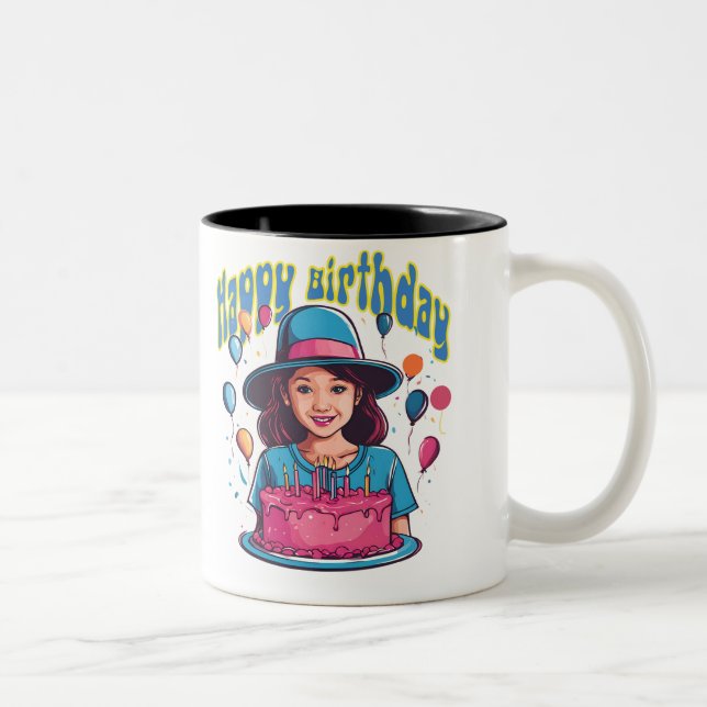 Happy Birthday Mug design  for girls (Right)