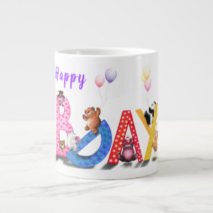 Happy Birthday Mug Gift with Happy Bear Party