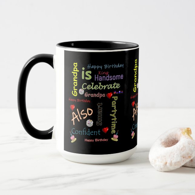 Happy Birthday Mug Grandpa (With Donut)
