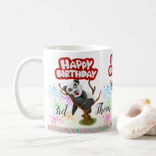 Happy Birthday Mug Panda Bear Candles