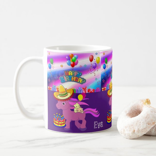 Happy Birthday Mug Pony (With Donut)