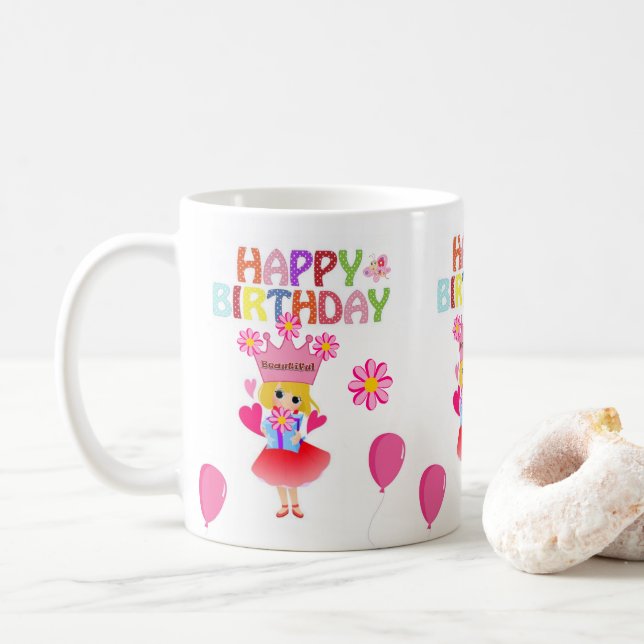 Happy Birthday Mug Princess (With Donut)