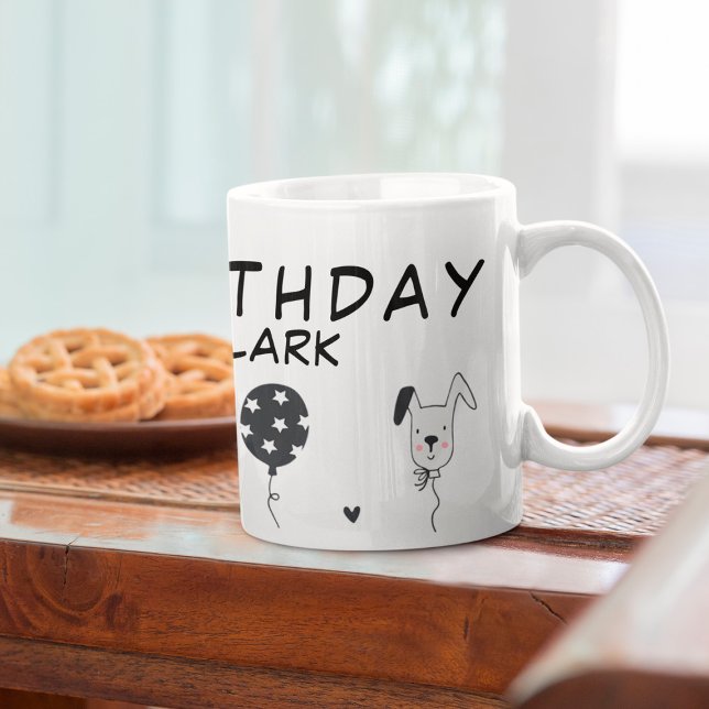 Happy Birthday Mug with Dogs and Ballons (Creator Uploaded)