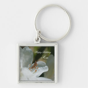 Happy Birthday Mum Azalea Flower Keychain