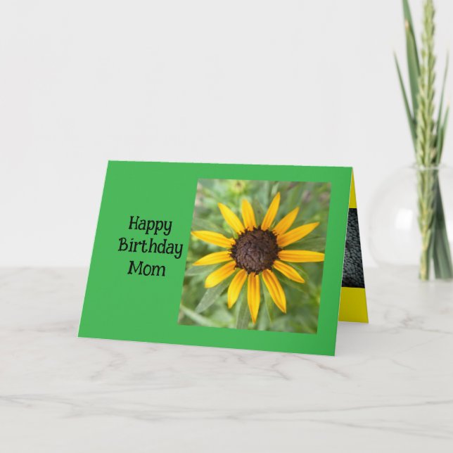 Happy Birthday Mum Black Eyed Susan  Card (Front)