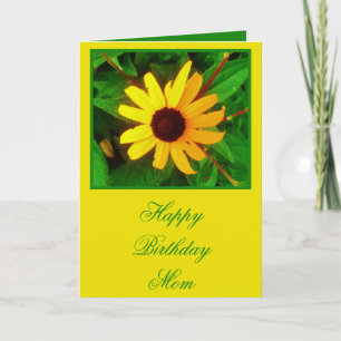 Happy Birthday Mum Black Eyed Susan Wildflower Card