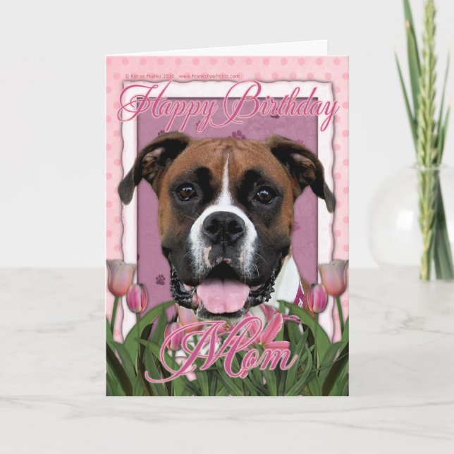 Happy Birthday Mum - Boxer - Vindy Card (Front)