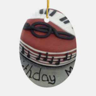 Happy birthday mum cake ceramic tree decoration