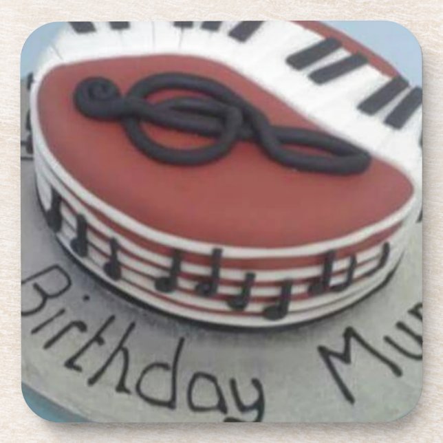Happy birthday mum cake coaster (Front)