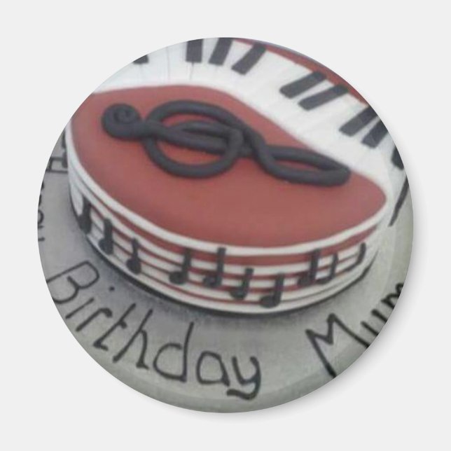 Happy birthday mum cake magnet (Front)
