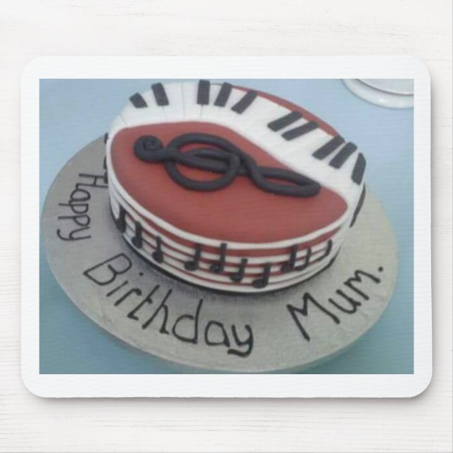 Happy birthday mum cake mouse mat (Front)
