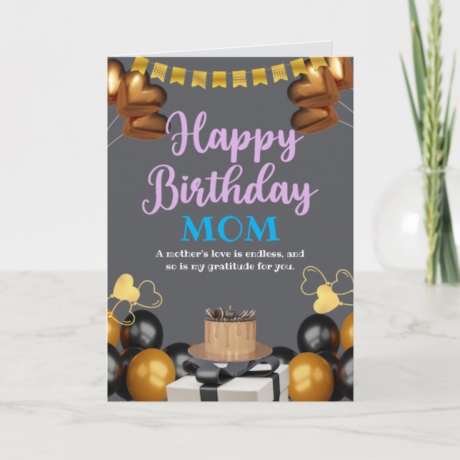 Happy Birthday Mum Card (Front)