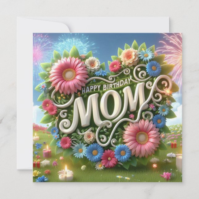 Happy Birthday Mum Card (Front)