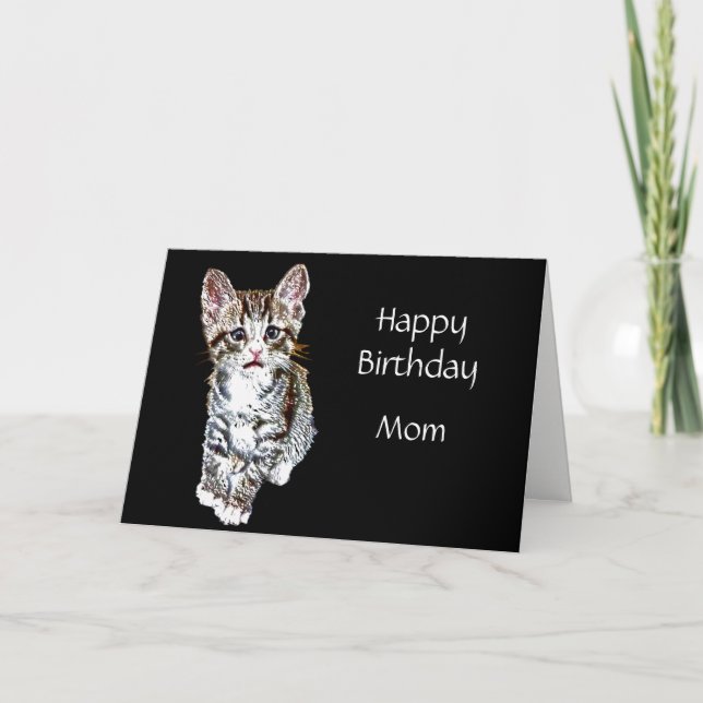 Happy Birthday Mum Custom Special Kitty Wishes Card (Front)